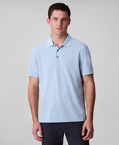 Calvin Klein Men's Short Sleeve Stretch Jacquard Polo Shirt