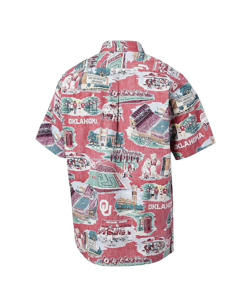 Men's Reyn Spooner Crimson Oklahoma Sooners Scenic Button-Down Shirt