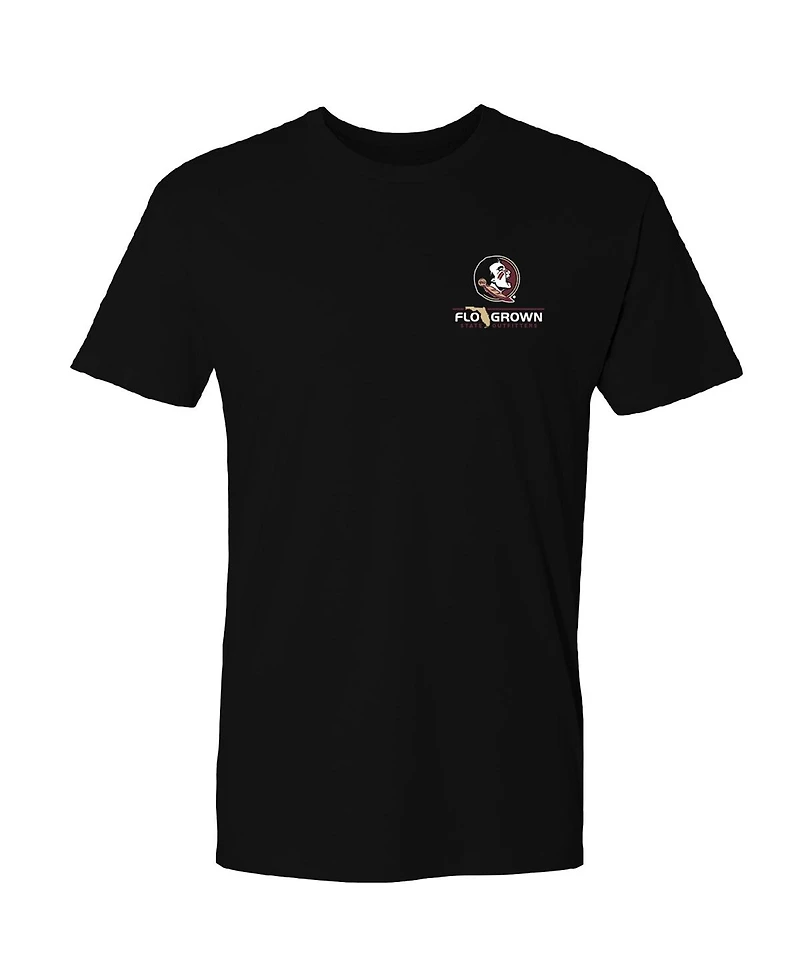 FloGrown Men's Black Florida State Seminoles Best Beach T-Shirt