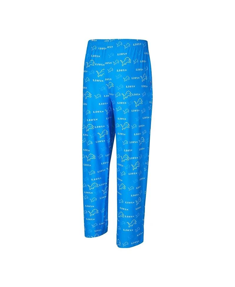 Concepts Sport Men's Blue Detroit Lions Mosaic All Over Print Pants