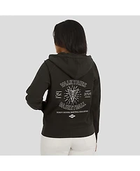 Wear by Erin Andrews Women's Black Golden State Valkyries Vintage Full-Zip Raglan Hoodie