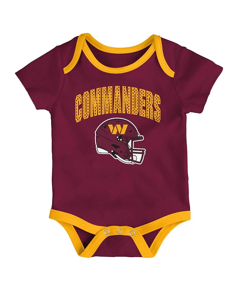 Outerstuff Infant 3-Piece Washington Commanders All Day Play Bodysuit Set