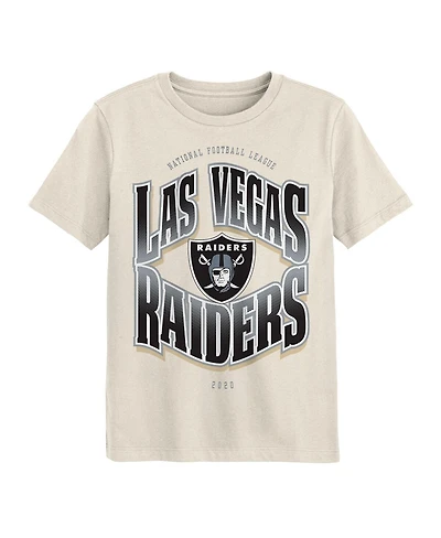 Outerstuff Big Boys and Girls Cream Las Vegas Raiders Huddle T-Shirt