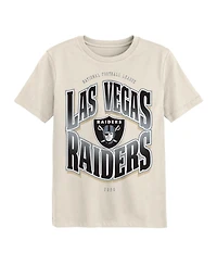 Outerstuff Big Boys and Girls Cream Las Vegas Raiders Huddle T-Shirt