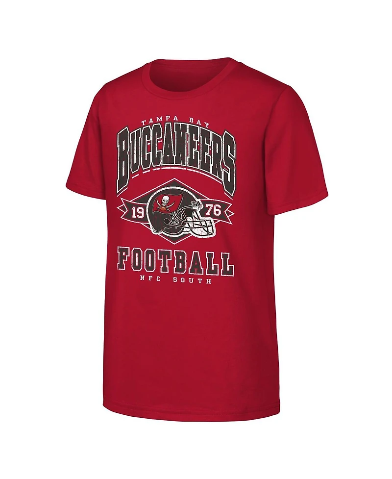 Outerstuff Big Boys and Girls Red Tampa Bay Buccaneers Kick Off T-Shirt