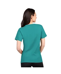 G-iii 4Her by Carl Banks Women's Aqua Miami Dolphins Super-Slim Lightweight Winning Crew T-Shirt