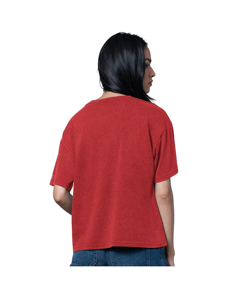 Starter Women's Heather Red Philadelphia Phillies Oversized Hall of Fame T-Shirt