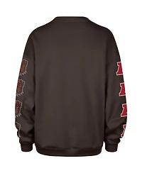 '47 Brand Women's Brown Cleveland Browns Go Big Oversized Pullover Sweatshirt