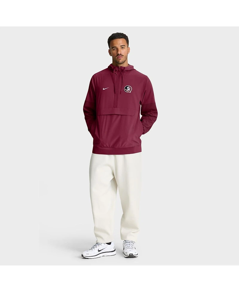 Nike Men's Garnet Florida State Seminoles Anorak Half-Zip Hoodie Jacket