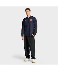 Nike Men's Navy Auburn Tigers One Goal Dri-fit Half-Zip Pullover Sweatshirt