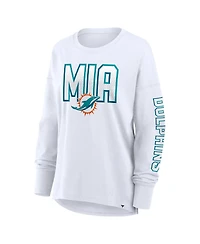 Fanatics Women's White Miami Dolphins Hometown Legacy Long Sleeve T-Shirt