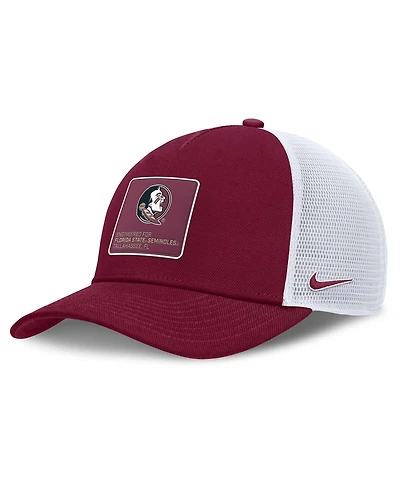 Nike Men's Garnet/White Florida State Seminoles 2025 On-Field Rise Engineered Trucker Adjustable Hat