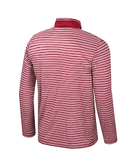 Colosseum Men's Crimson Oklahoma Sooners Striped Quarter-Zip Sweatshirt