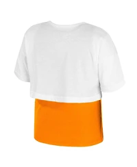 Colosseum Big Girls White Tennessee Volunteers Gale Cropped 2Fer Top