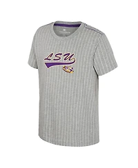 Colosseum Big Boys and Girls Heather Gray Lsu Tigers Airball Baseball T-Shirt