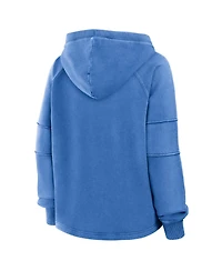 Fanatics Women's Blue Detroit Lions Oversized Raglan Gridiron Hoodie