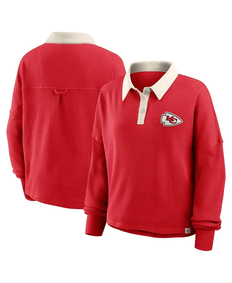 Fanatics Women's Red Kansas City Chiefs Oversized Hometown Premium Thermal Long Sleeve Shirt