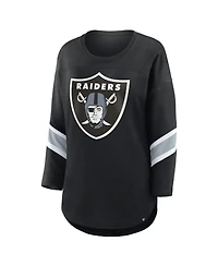 Fanatics Women's Black Las Vegas Raiders Redzone 3/4-Sleeve T-Shirt