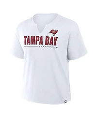 Fanatics Women's White Tampa Bay Buccaneers Redzone Slub Boxy T-Shirt