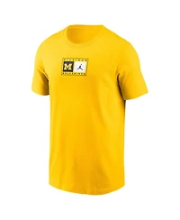 Jordan Men's Maize Michigan Wolverines Campus Logo Swoosh T-Shirt