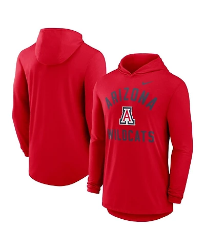 Nike Men's Red Arizona Wildcats Classic Arch Tri-Blend Long Sleeve Hoodie T-Shirt