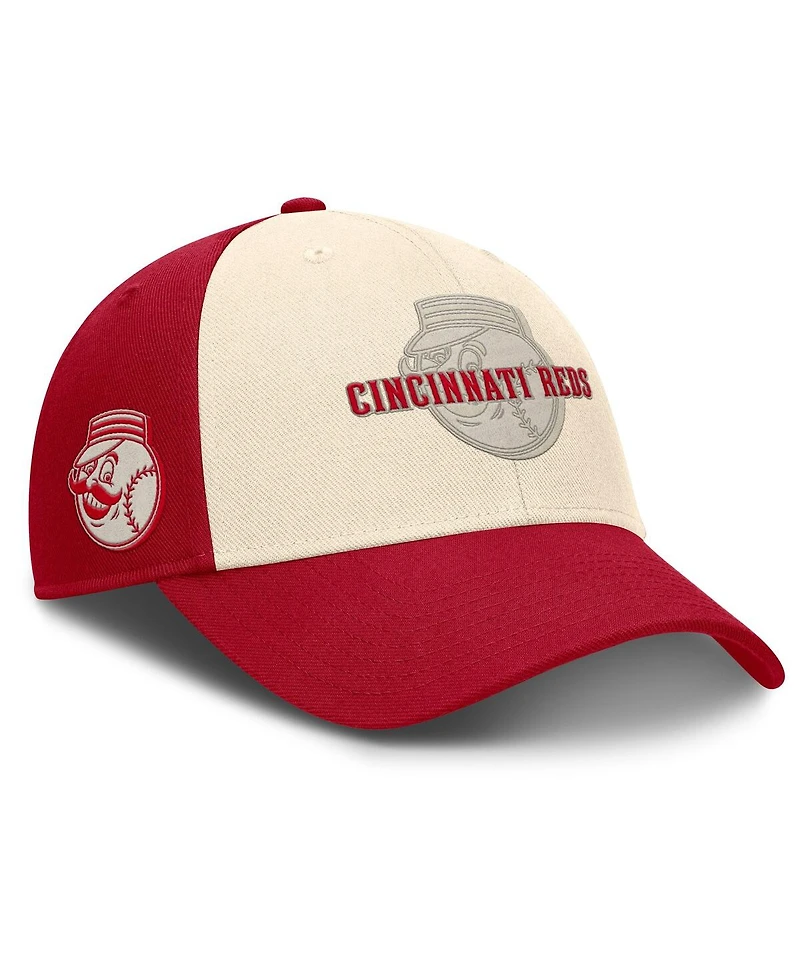 Nike Men's Red/Natural Cincinnati Reds Statement Club Performance Adjustable Hat