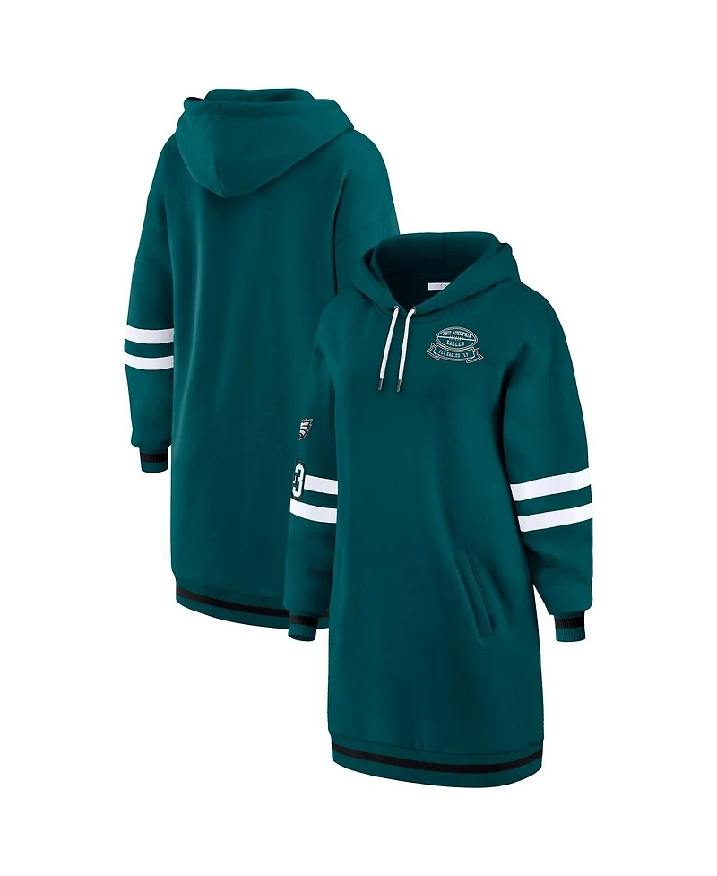 Wear by Erin Andrews Women's Midnight Green Philadelphia Eagles Hoodie Dress