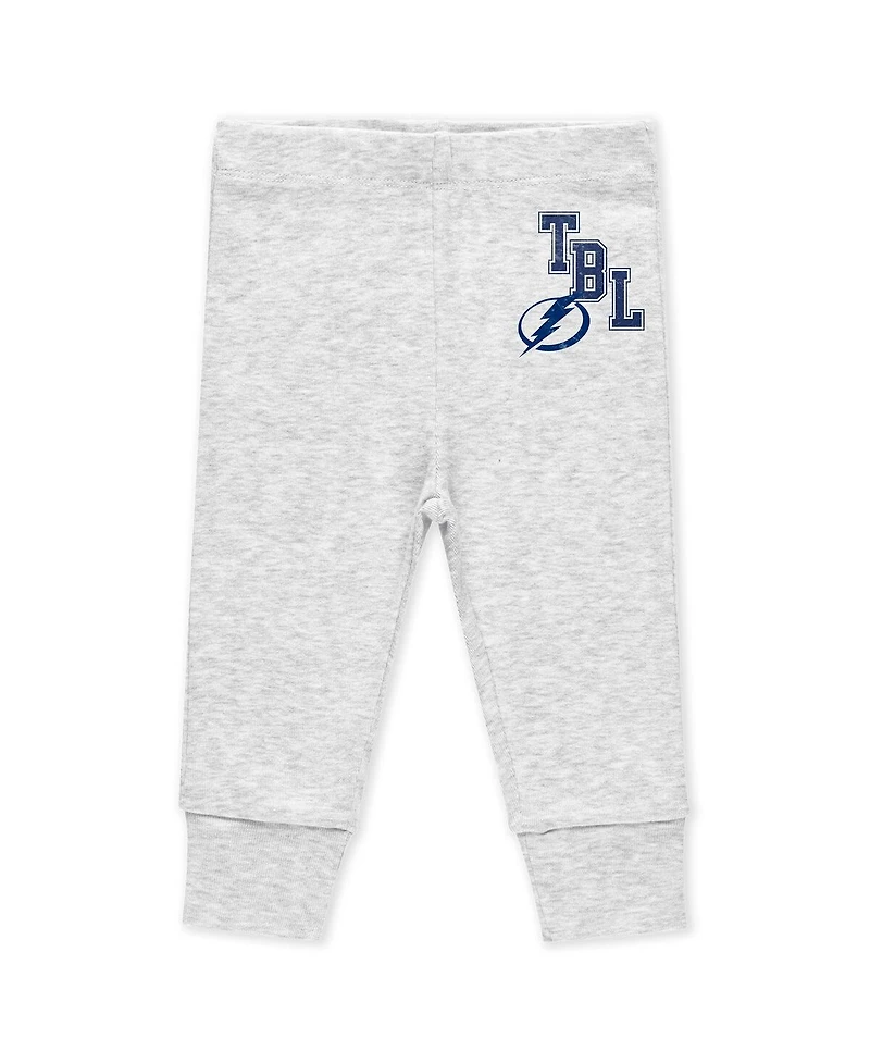 Wear by Erin Andrews Baby Boys and Girls 3-Piece Tampa Bay Lightning Turn Me Around Bodysuits Pants Set
