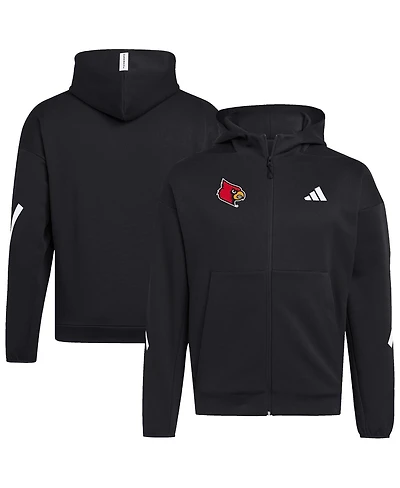 Adidas Men's Black Louisville Cardinals Z.n.e. Full-Zip Hoodie