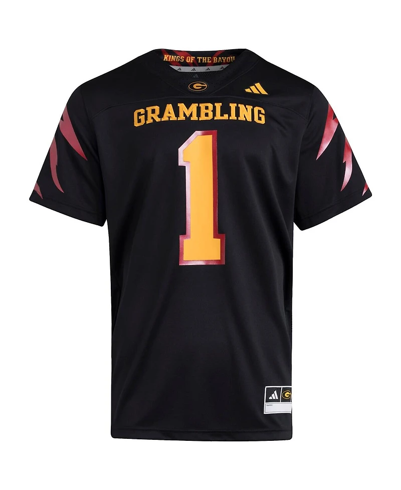 Adidas Men's Black Grambling Tigers Premier Strategy Jersey