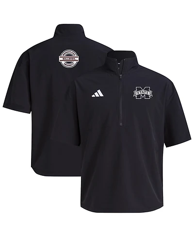 Adidas Men's Black Mississippi State Bulldogs 2024 Half-Zip Short Sleeve Training Jacket