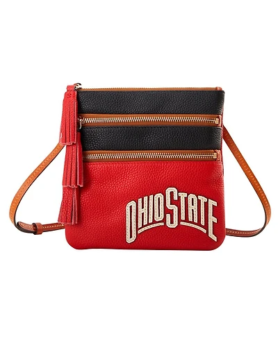 Dooney & Bourke Ohio State Buckeyes Infield Triple Zip Crossbody Bag