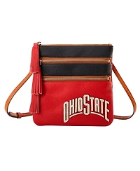 Dooney & Bourke Ohio State Buckeyes Infield Triple Zip Crossbody Bag
