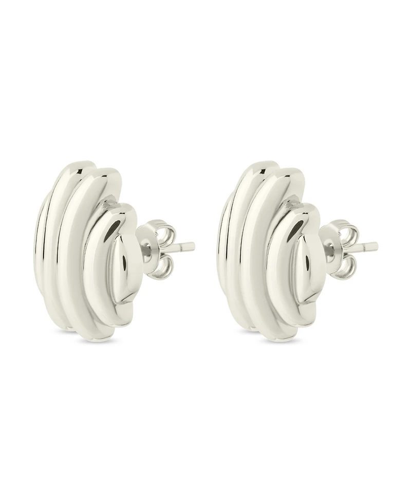 Sterling Forever Rudy Textured Stud Earrings