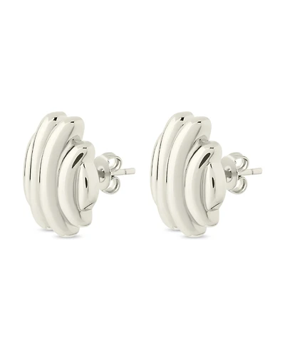 Sterling Forever Rudy Textured Stud Earrings