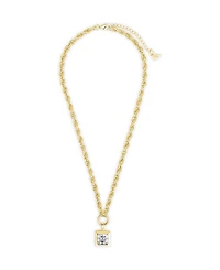 Sterling Forever Bess Cubic Zirconia Statement Chain Necklace