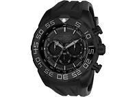 Invicta Men's Speedway Quartz Multifunction Black Dial Silicon Watch