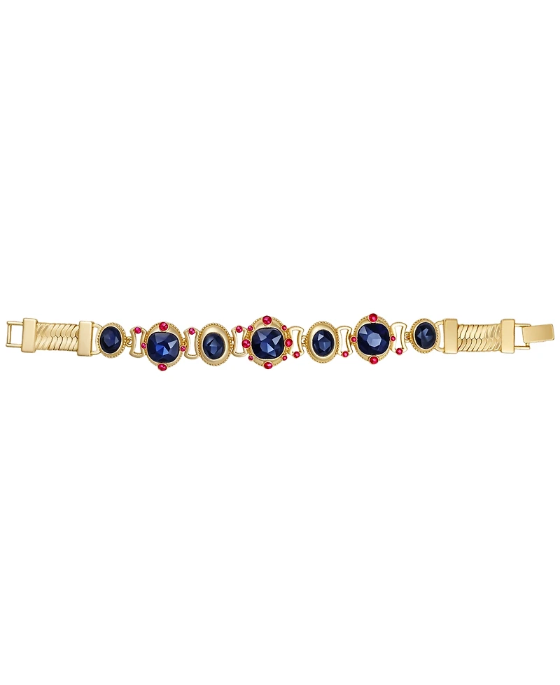 Guess Glass Stones Gold-Tone Majestic Bracelet