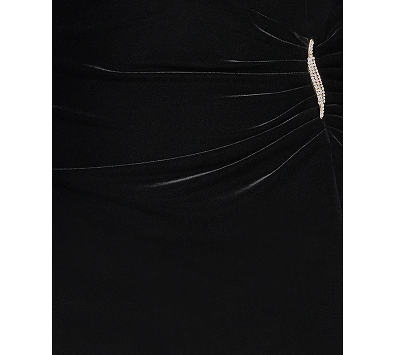 Xscape Plus Off-the-Shoulder Maxi Dress