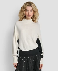 Dkny Women's Colorblock Turtleneck Sweater