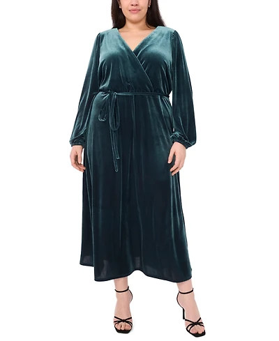 Msk Plus Fit and Flare Maxi Dress