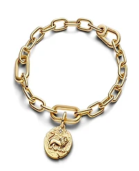 Pandora Clear Cubic Zirconia Gold Tone Lion Medallion Charms