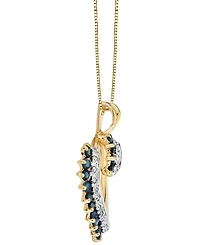 Macy's Sapphire Heart Pendant with Chain (7/8 ct. t.w.) in 14k Yellow Gold