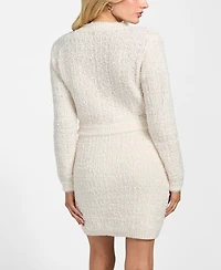 Guess Women's Aomori Tape Detail V-Neck Sweater