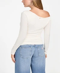 Guess Women's Julianna Long-Sleeve Asymmetric Top