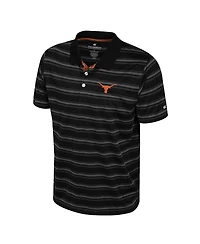 Colosseum Men's Black Texas Longhorns Milk Steak Polo Shirt
