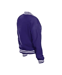 New Era Women's Purple Los Angeles Lakers Throwback Full-Snap Jacket