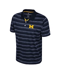 Colosseum Men's Navy Michigan Wolverines Milk Steak Polo Shirt