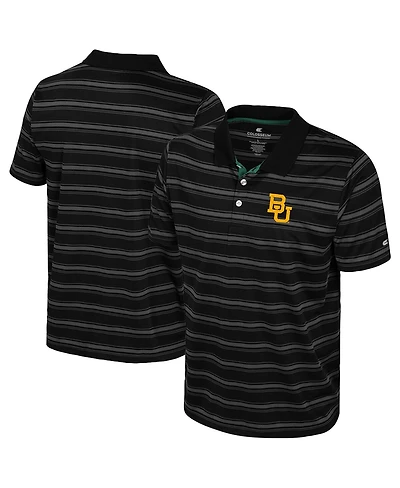 Colosseum Men's Black Baylor Bears Milk Steak Polo Shirt