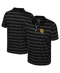 Colosseum Men's Black Baylor Bears Milk Steak Polo Shirt